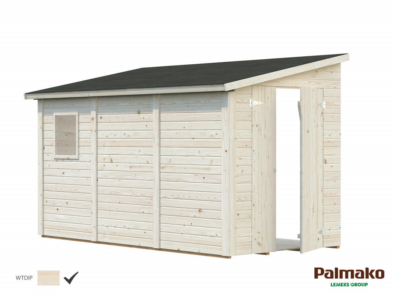 Holz Palmako BxT: grau Gerätehaus 5,2 cm Gartenhaus, Mia 332x165