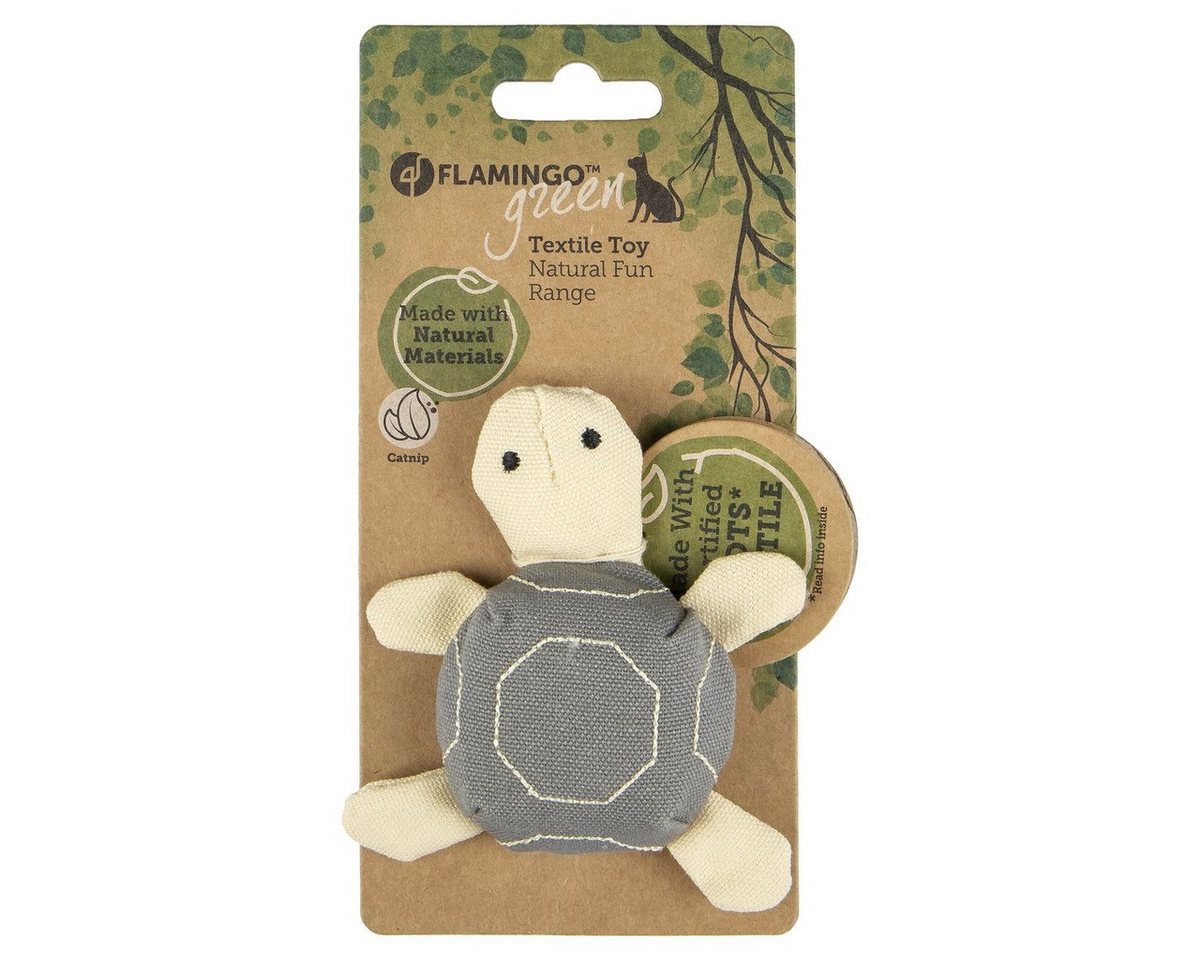 Thumbnail - Flamingo Tierkuscheltier Katzenspielzeug Natural Fun Schildkröte grau/beige