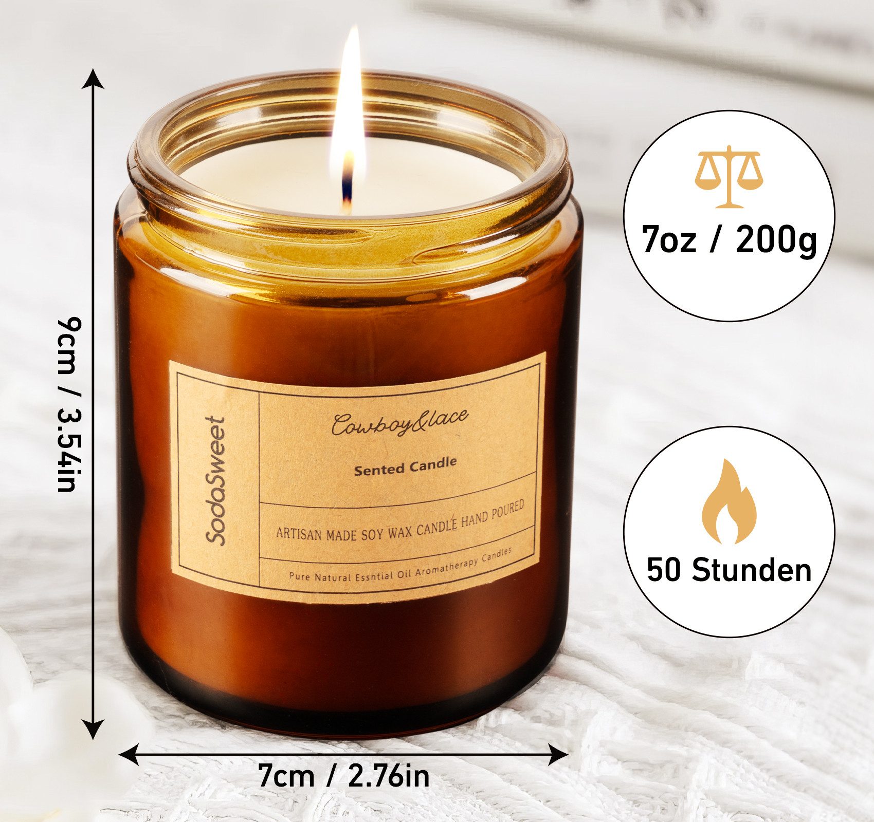 Homewit Duftkerze Duftkerzen im Glas, Natürliches günstig online kaufen