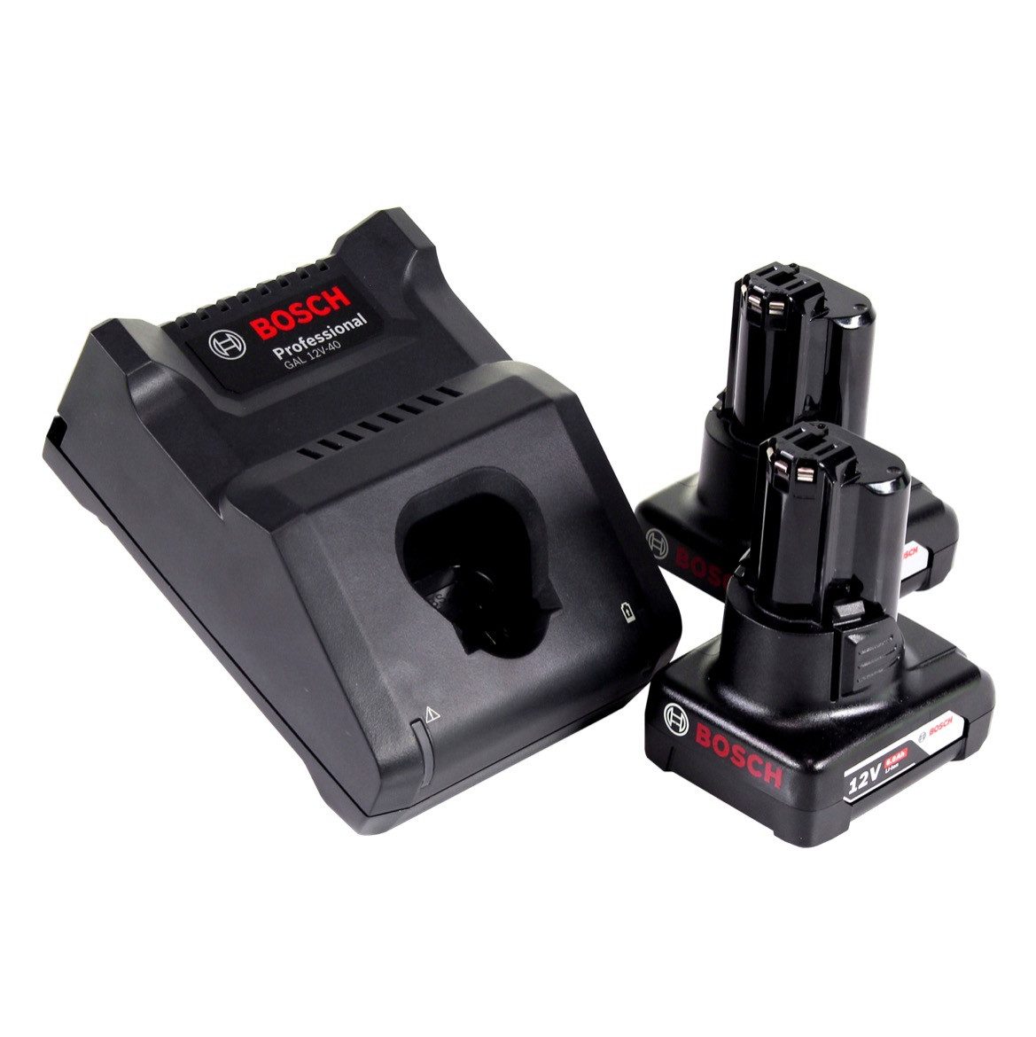 Bosch Professional Starter Set mit 2x GBA 12 V 6,0 Ah Akku + GAL 12V-40 Professional Akkupacks
