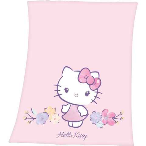 Kinderdecke Hello Kitty, Hello Kitty, mit niedlichem Hello Kitty Motiv, Kuscheldecke