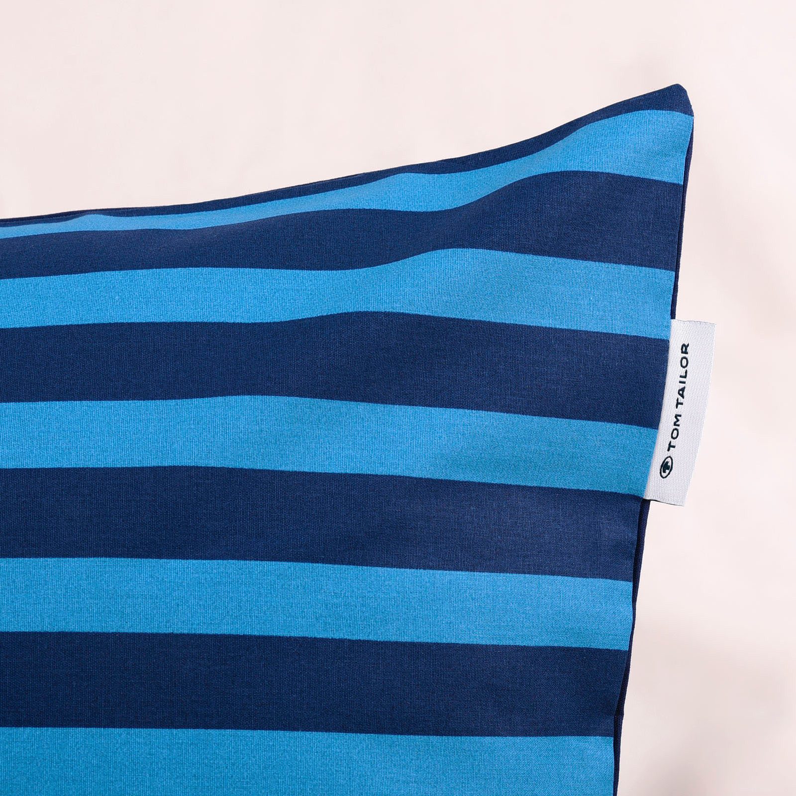TOM TAILOR HOME Bettwäsche MEDIUM STRIPES in Gr. 135x200cm, 155x220cm oder 200x220cm, Renforcé, 2 teilig, new bedroom, mit farbigem Markenreißverschluss