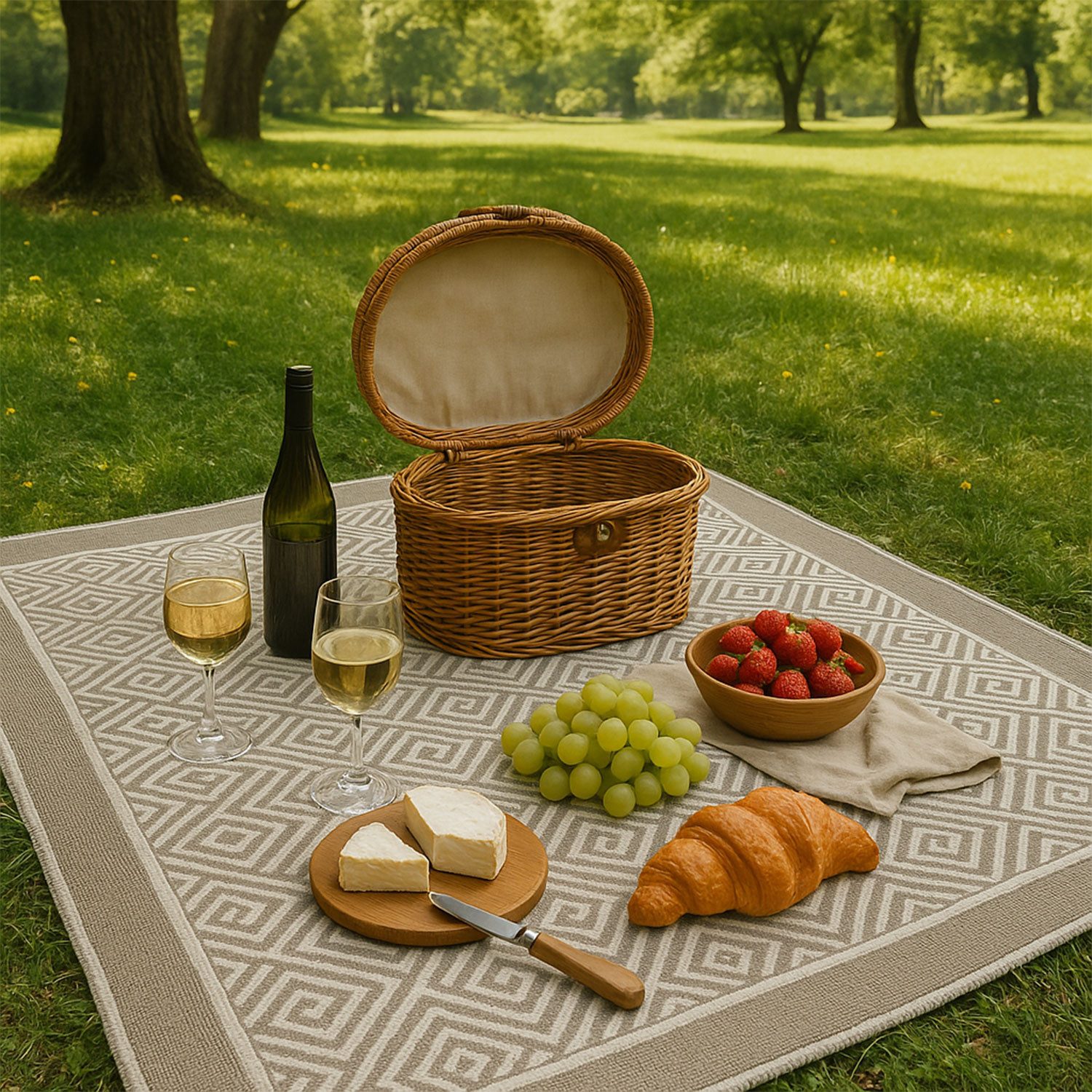 Jungengel Teppich Kilim Outdoor Teppich Sand Labyrinth günstig online kaufen