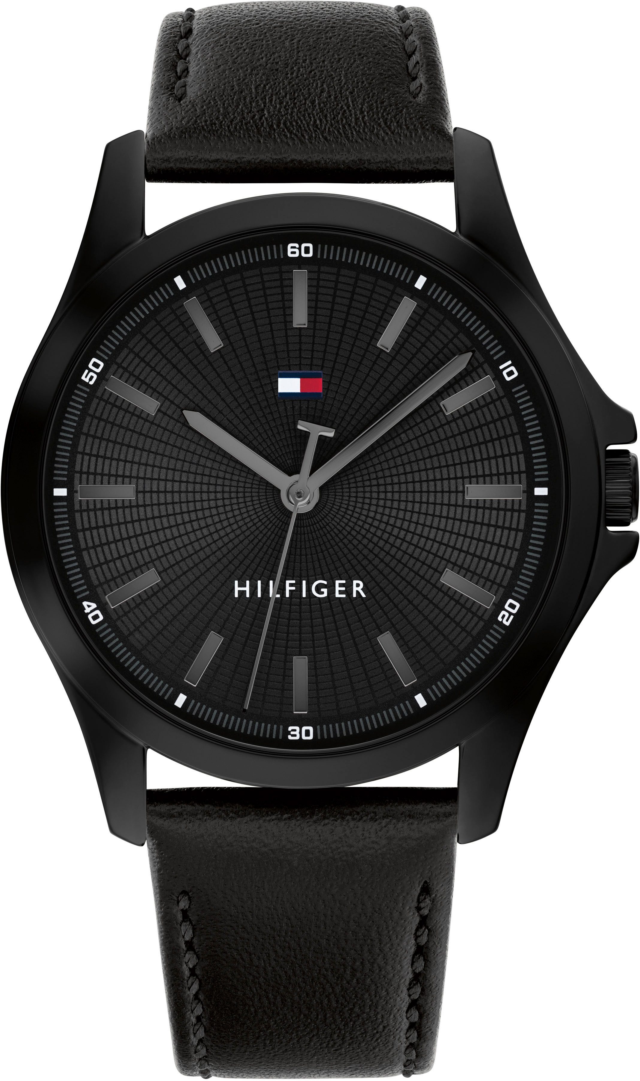 Tommy Hilfiger Quarzuhr BRUCE 1792190, Armbanduhr, Herrenuhr, Lederarmband, günstig online kaufen