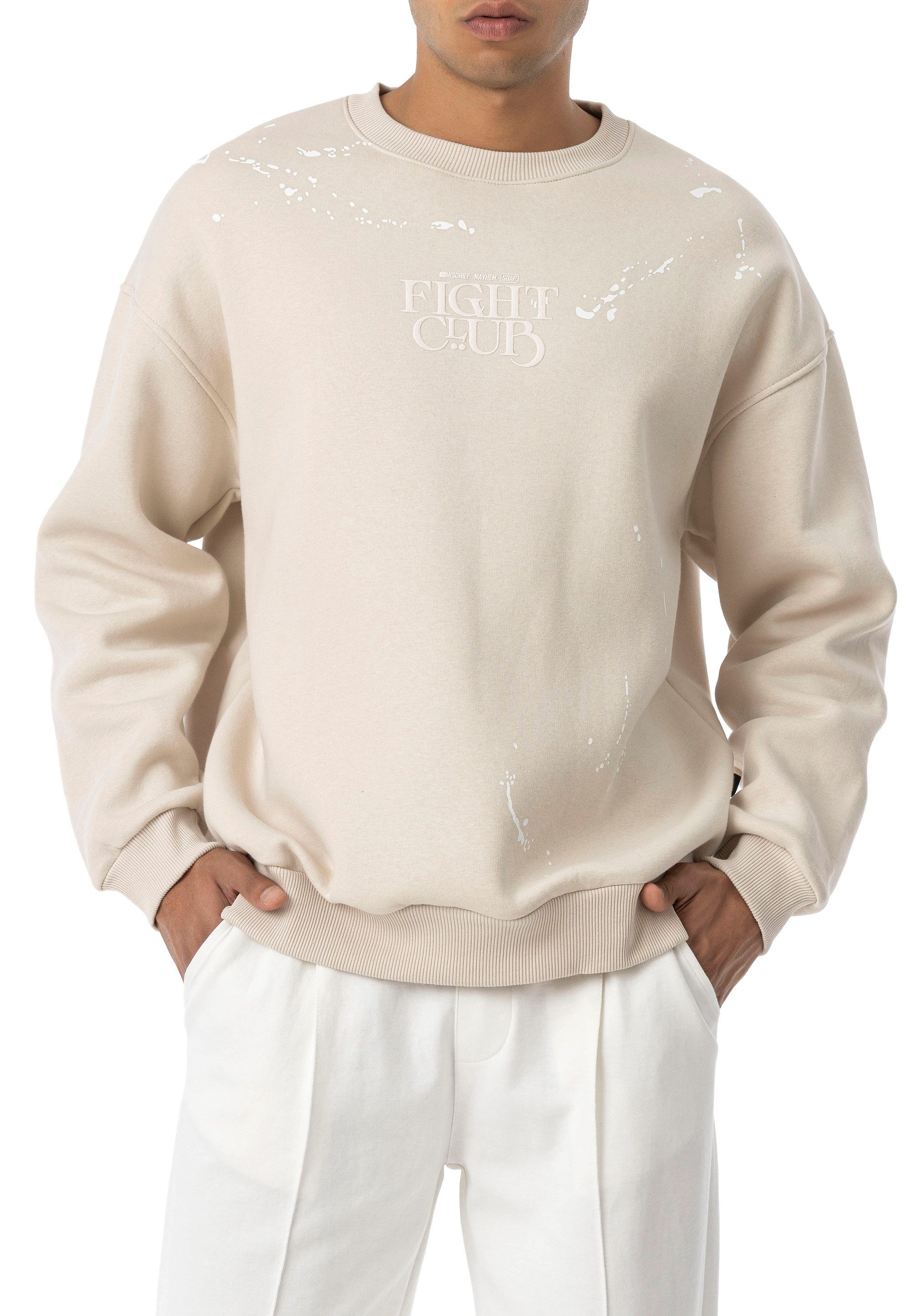 RedBridge Sweatshirt by Spruce Oversized mit Print Rundhals Streetwear