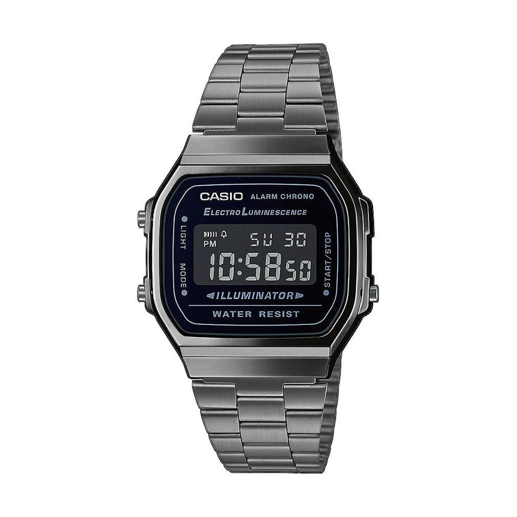 CASIO Luxusuhr Herren Digital Quarz Uhr Edelstahl Armband A168WEGG-1BEF günstig online kaufen