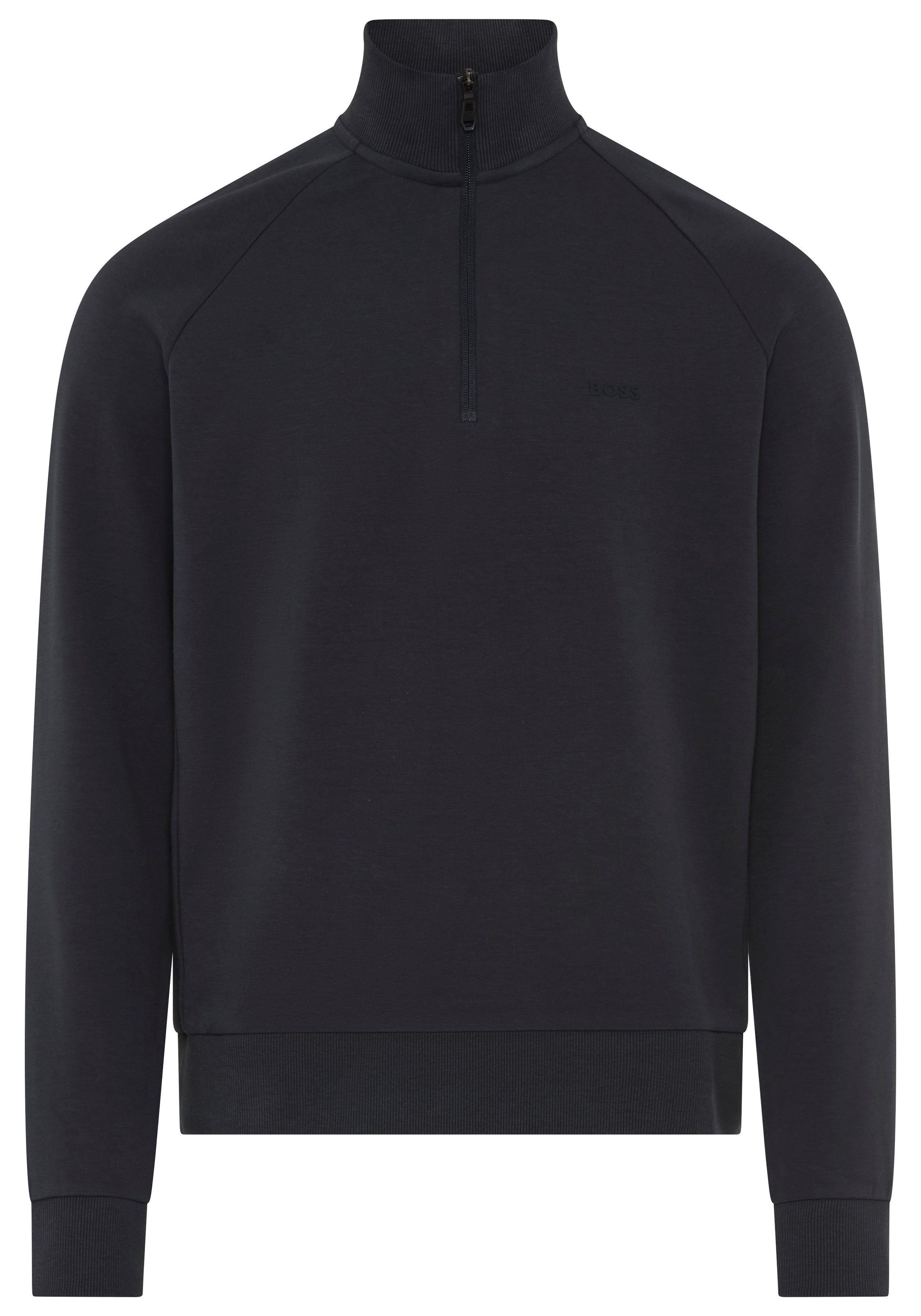 BOSS GREEN Sweatshirt Troyer-Form, Regular Fit, Baumwollmischung