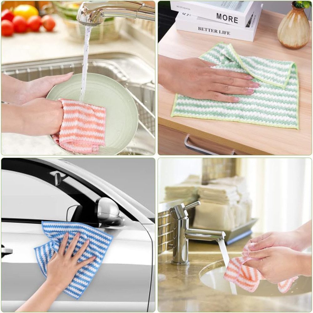 Coonoor Geschirrtuch 10 Stück Mikrofaser Reinigungstücher Wiederverwendbar günstig online kaufen