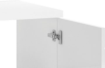 byLIVING Waschbeckenunterschrank Nebraska Breite 60 cm, mit Hochglanzlackierung und verchromten Metallgriffen