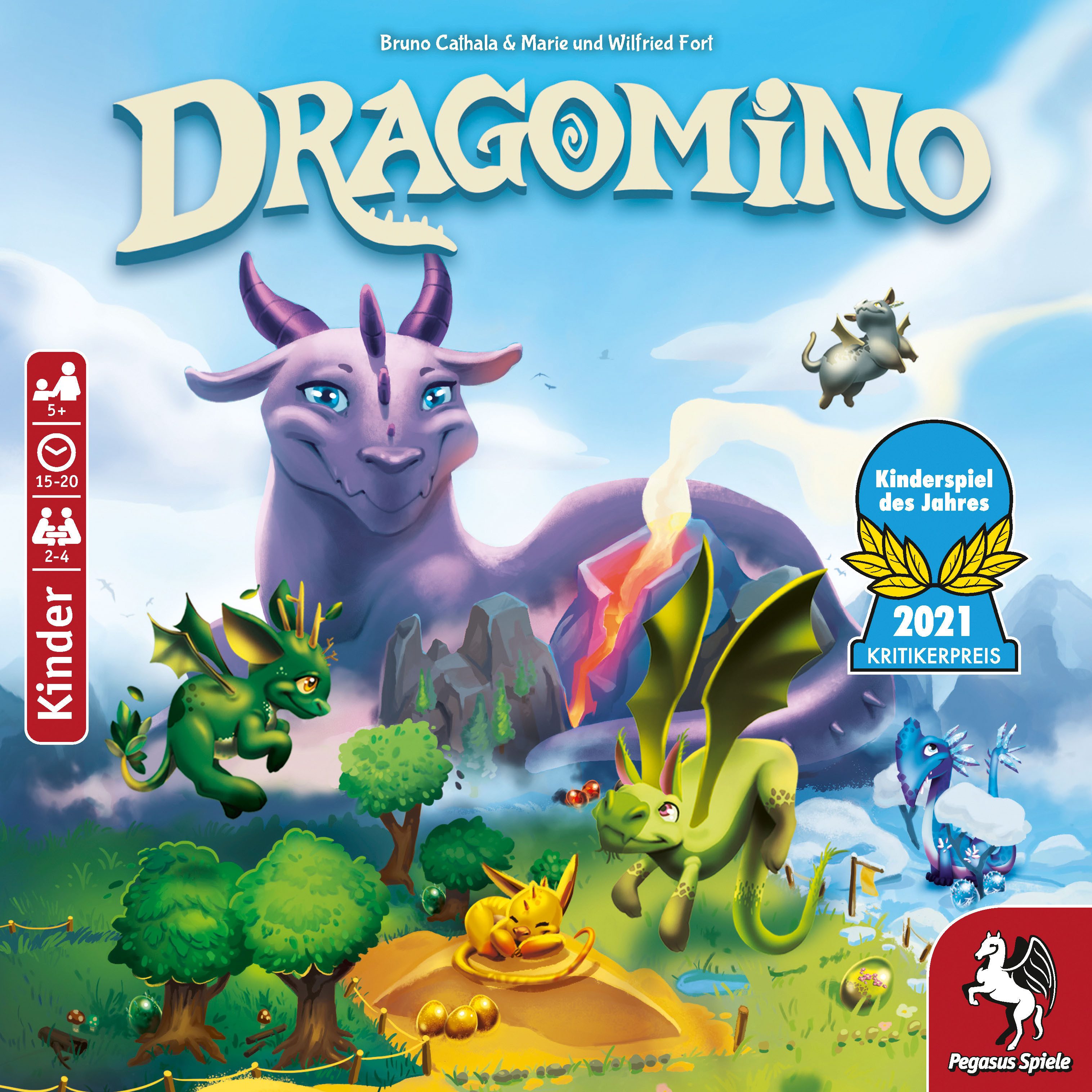 Pegasus Spiele Spiel Dragomino, Kinderspiel, Made in Europe