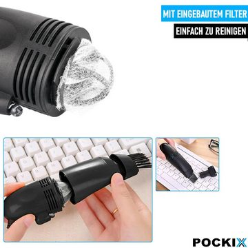 MAVURA Handstaubsauger POCKIX Mini Staubsauger USB Schreibtisch Tastatur, Auto Computer Sauger mit Licht & 2 Aufsätzen