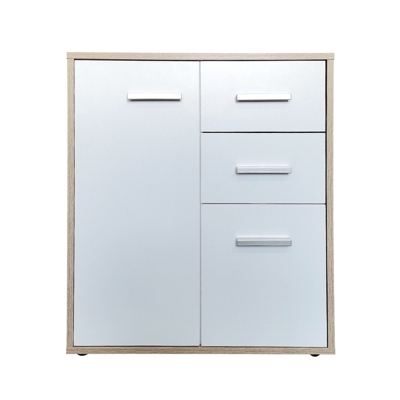 HTI-Living Sideboard Kommode mit 2 Schubladen Nina Sonoma/Weiß (Stück, 1 St., 1 Kommode), Anrichte Sideboard Schrank