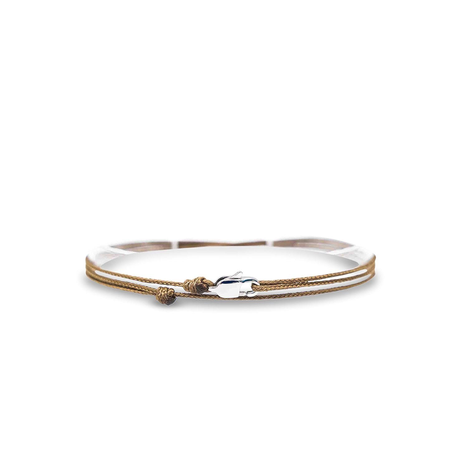 Made by Nami Fußkette Dünnes Wickelfußband Strand Festival Surfer-Schmuck, Karabiner-Haken Verschluss 100% Wasserfest Verstellbar