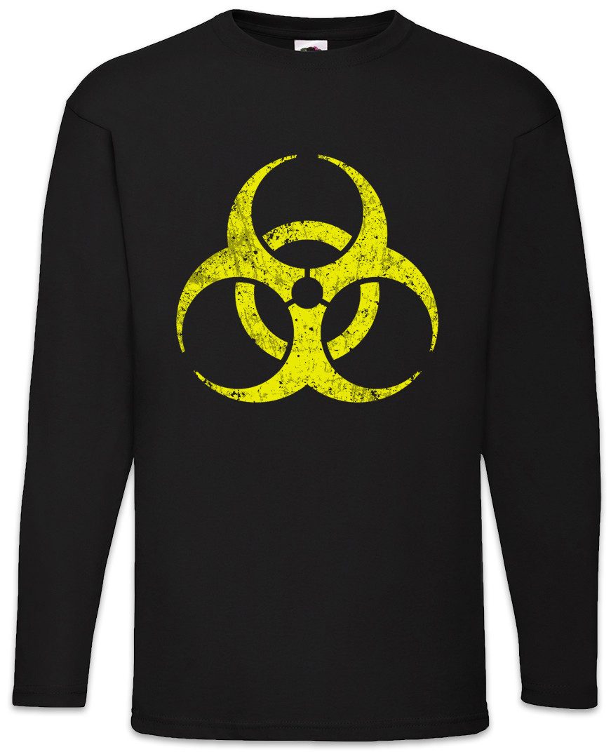 Langarmshirt Black Biohazard Vintage Symbol Langarm T-Shirt Goth TBBT Cyber