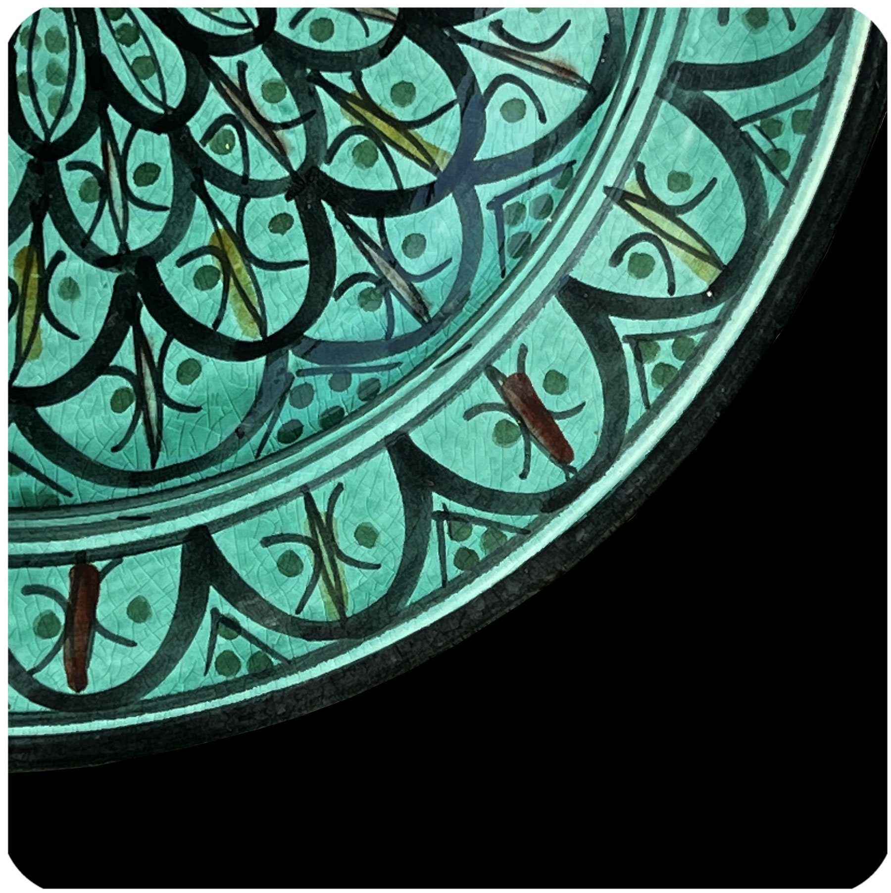 Grün SIMANDRA Orientalischer groß, St), Handbemalt Teller Teller Keramik (1