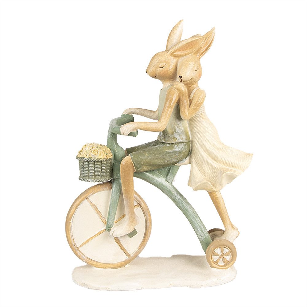 Dekofigur Clayre & Eef Figur Kaninchen 23 cm Braun Beige Polyresin ostern