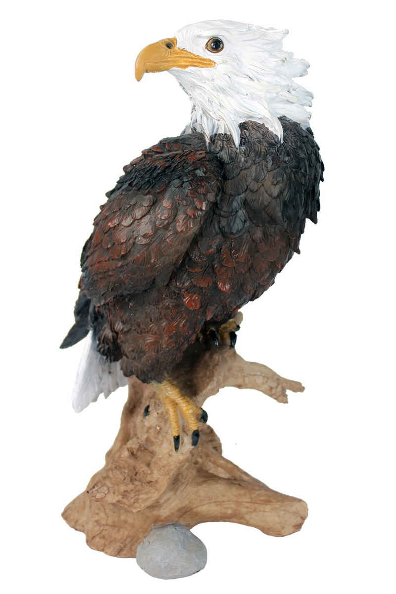 Arnusa Dekofigur Adler Gartenfigur 34 cm, realistische Tierfigur Gartendekoration