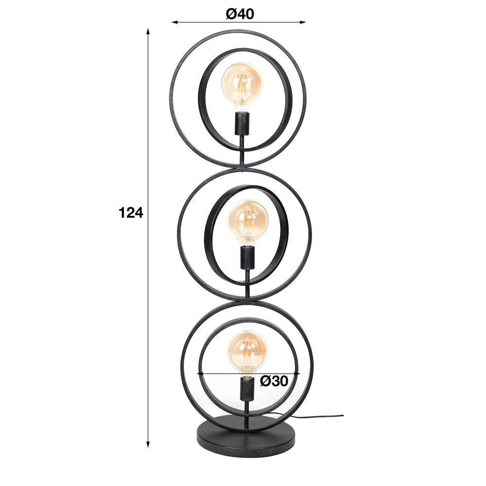 3-flammig, in Grau Henrik Angabe, enthalten: Leuchtmittel Stehleuchte Stehlampe, keine warmweiss, Standlampe Stehlampe, Nein, famlights E27