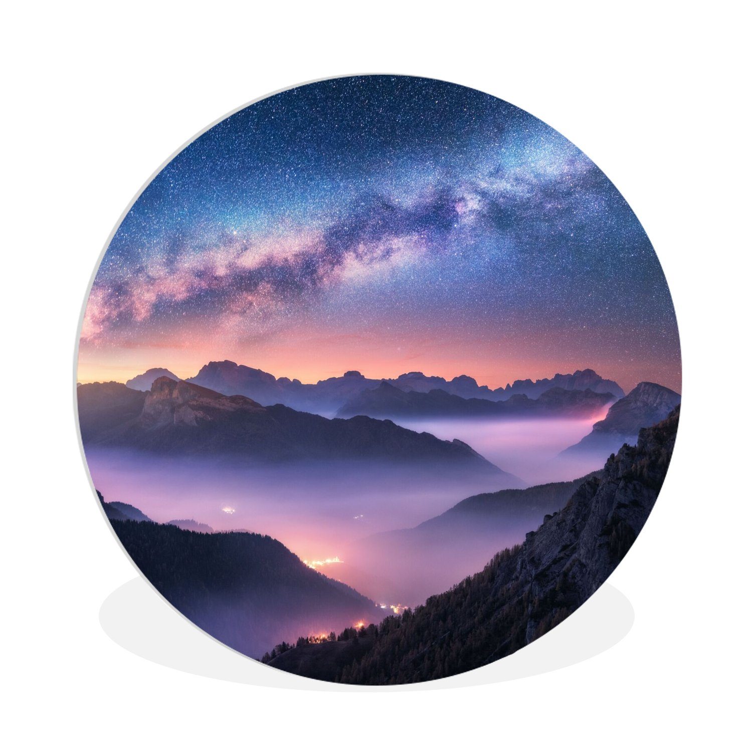 Gemälde Berge - Sternenhimmel - Nebel