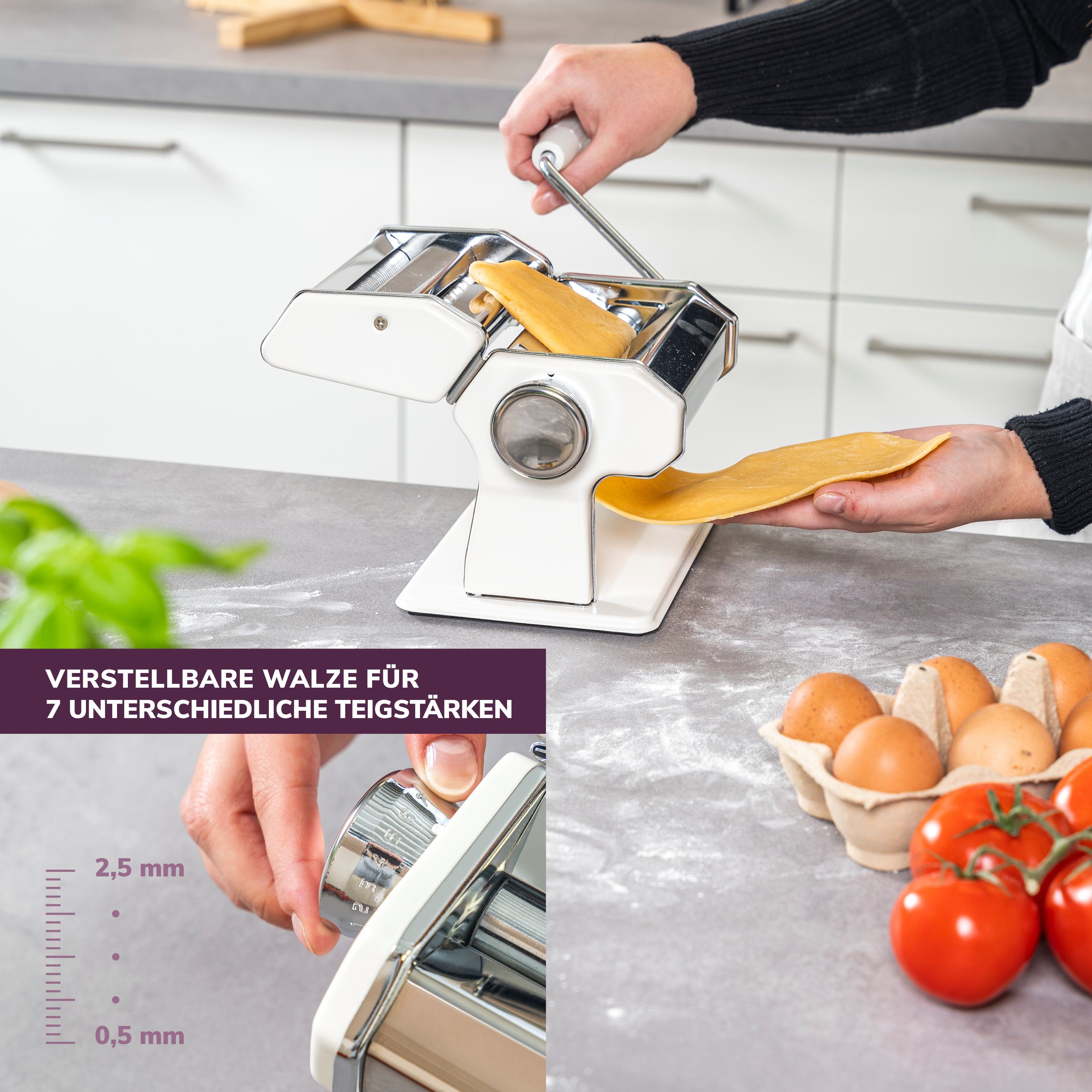 bremermann weiß/Edelstahl Spaghetti, bremermann matt Nudelmaschine für - Nudelmaschine Pasta