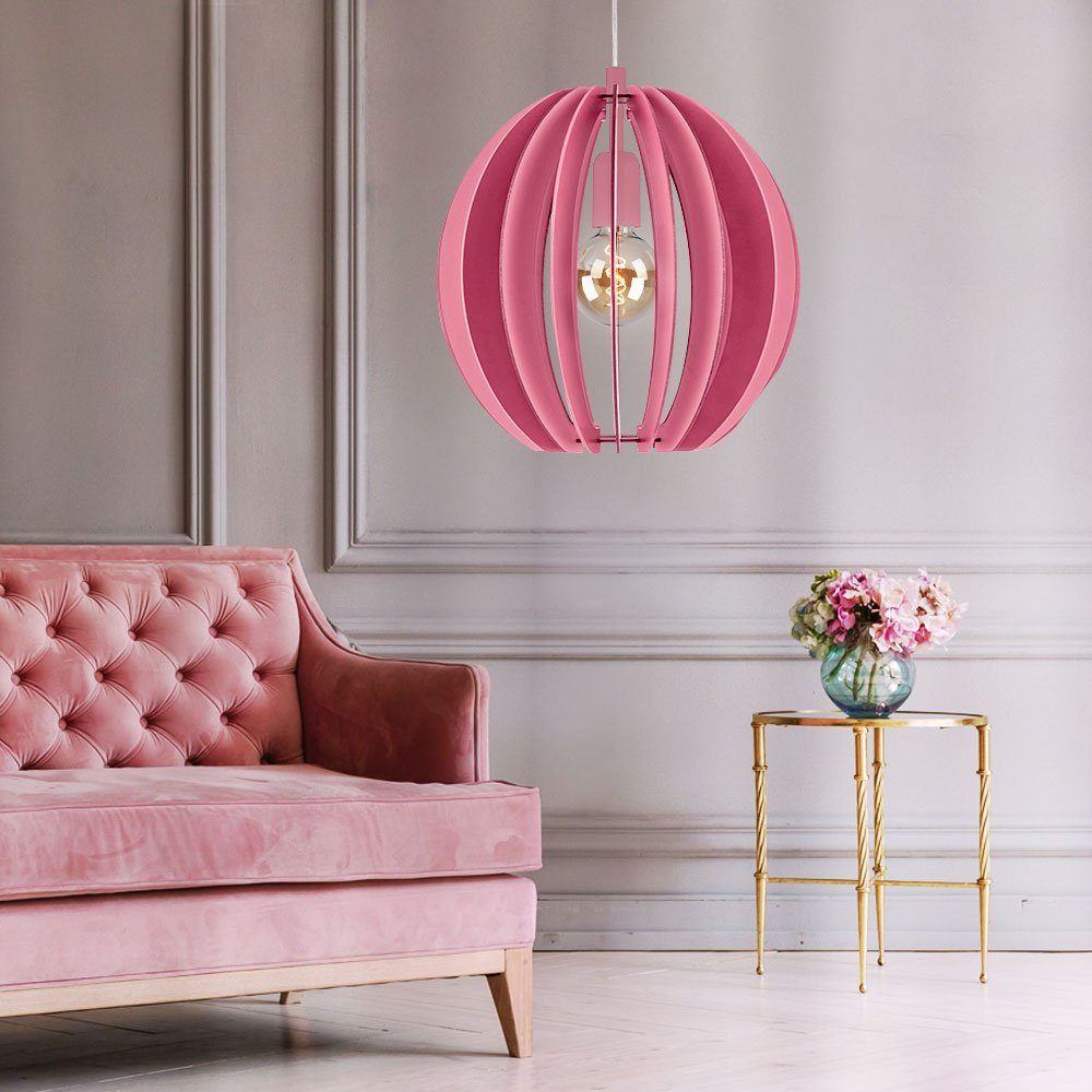 etc-shop LED Pendelleuchte, Leuchtmittel inklusive, im Warmweiß, pink Leuchte Design Zimmer Pendel Decken Lampe Beleuchtung Mädchen