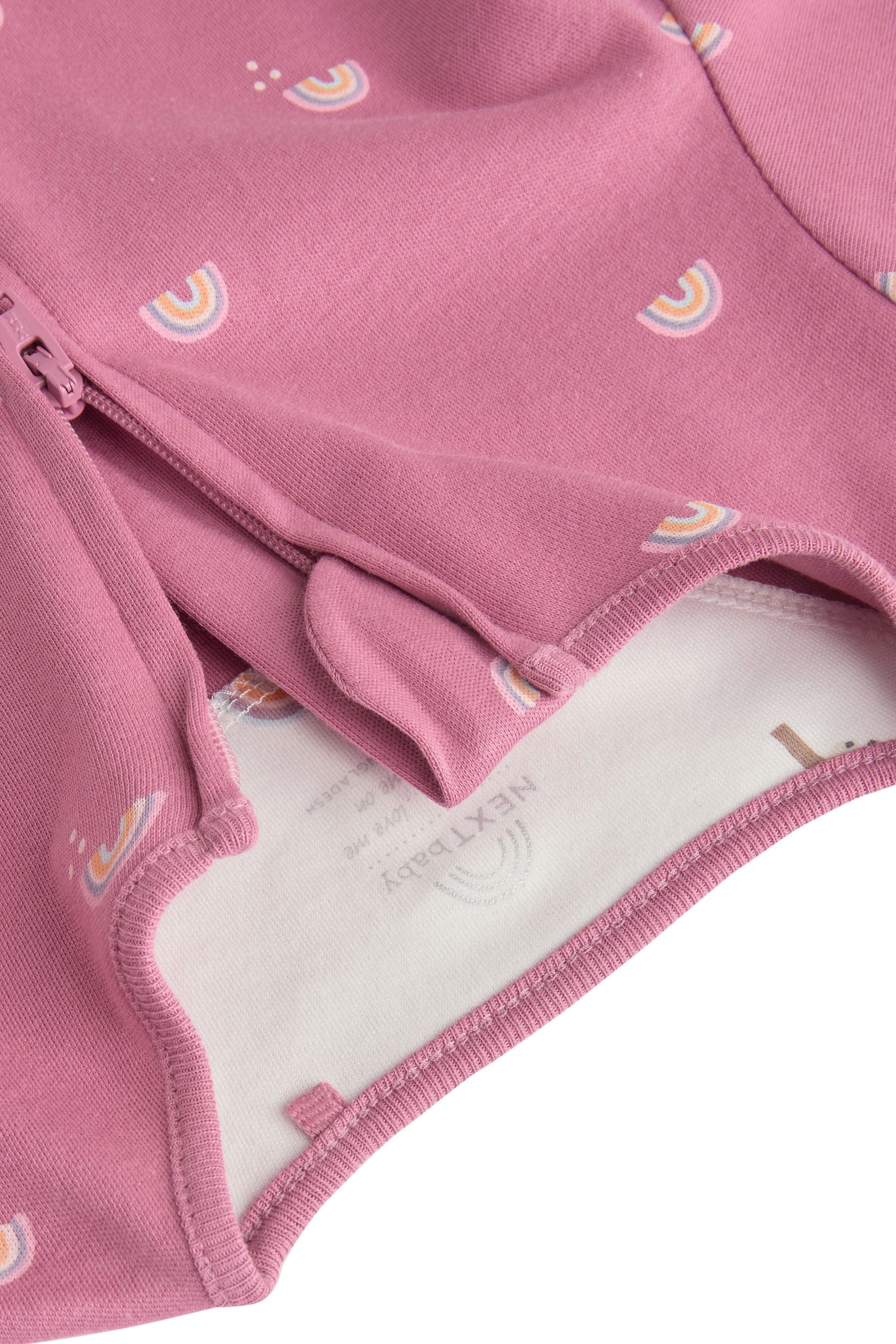 Next Schlafoverall Gerippte Babyschlafanzüge ohne Fuß, 3er-Pack (3-tlg)