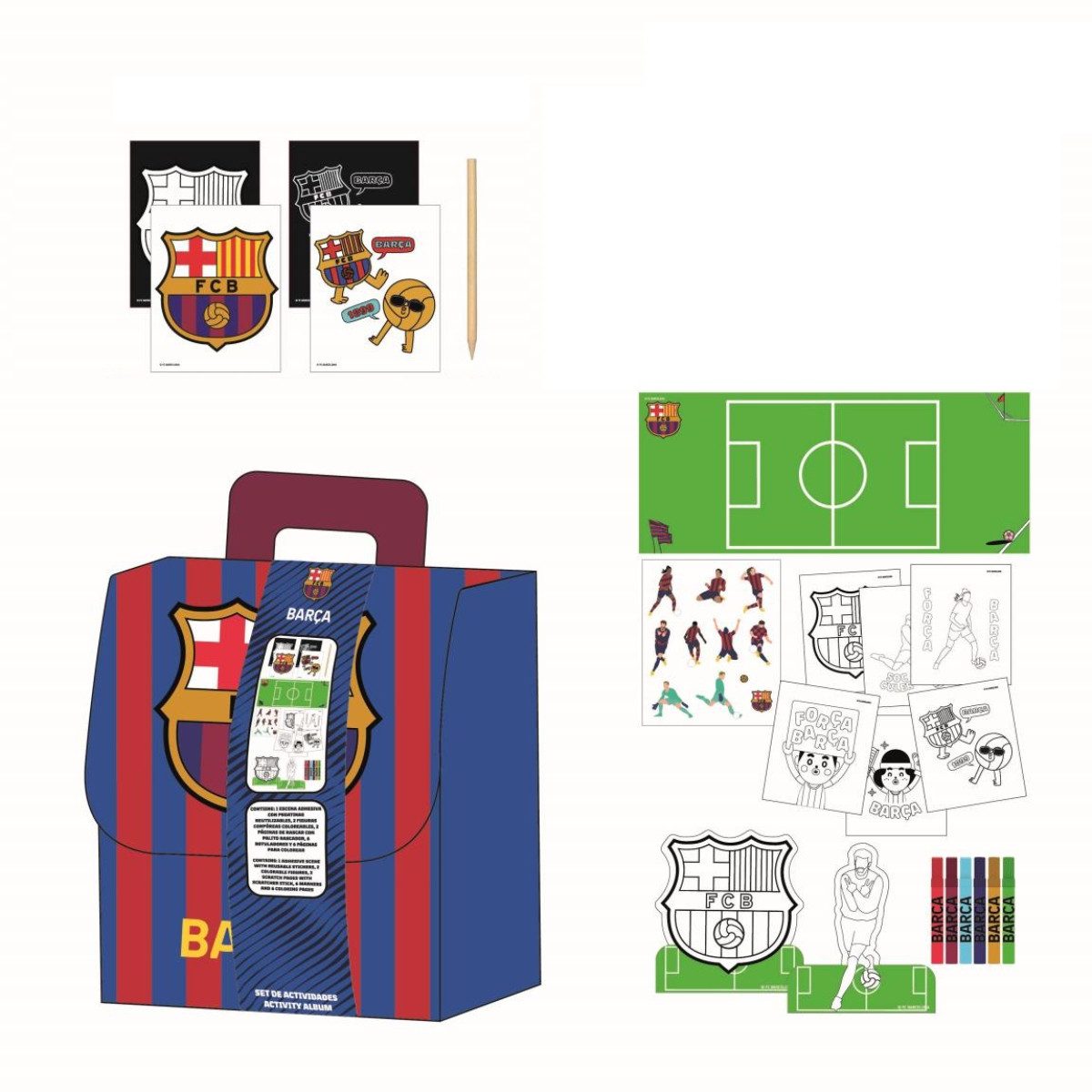 FC Barcelona Malbuch Colorable Set Rucksack zum Gestalten und Ausmalen