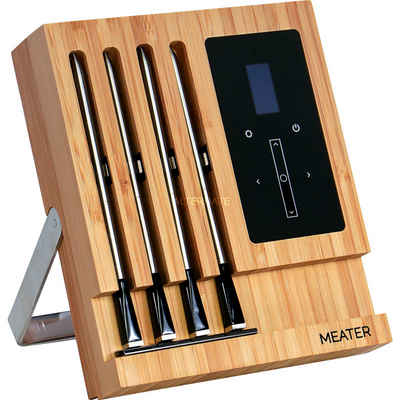 Meater Kochthermometer Meater Block - Premium Kabelloses Smart Thermometer 4 Stk. Meater, 4 Messfühler, Bluetooth & WLAN, APP Nutzung, Spülmaschinen fest