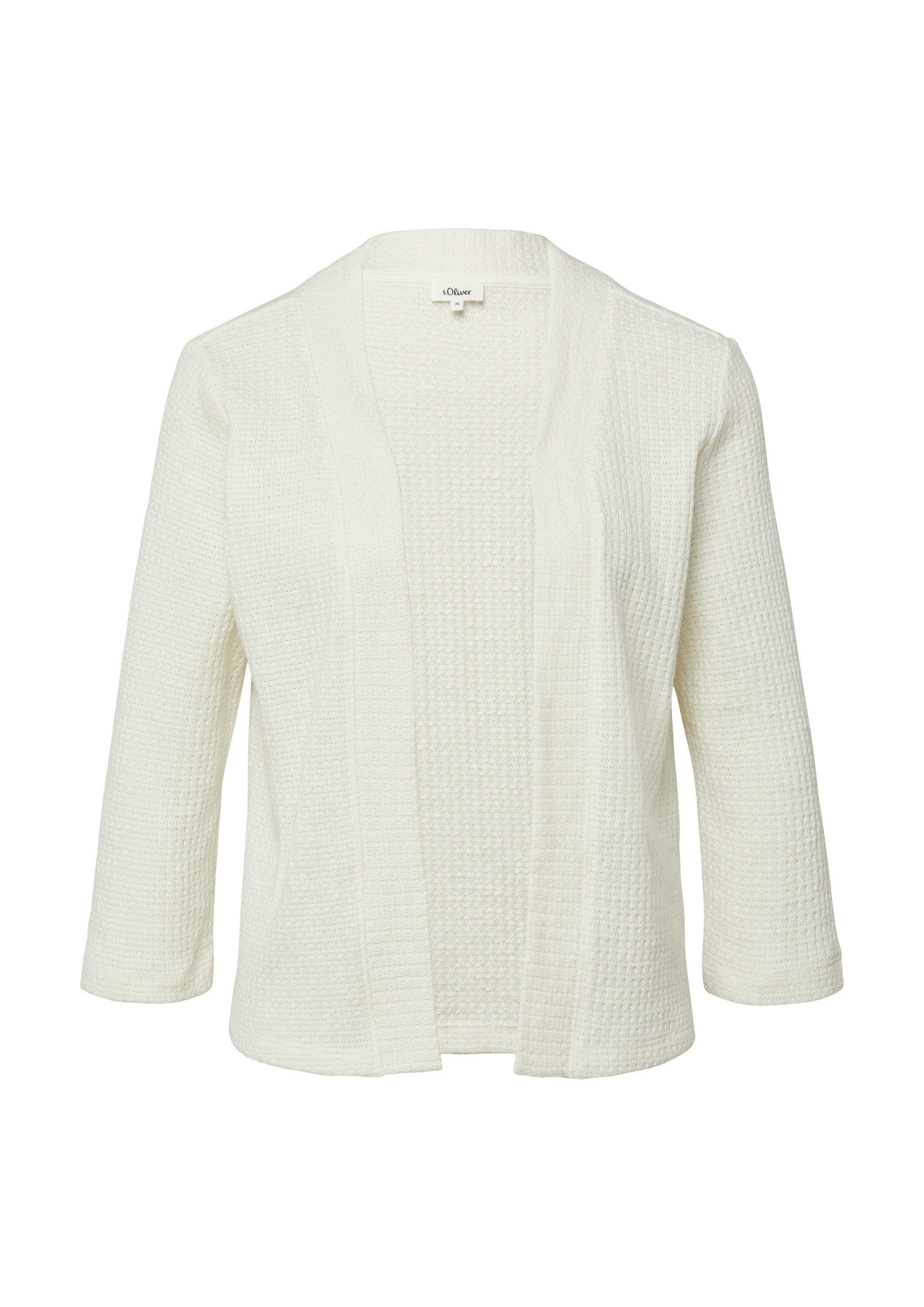 s.Oliver Cardigan Indoor-Jacke Leichte Jacke aus Strukturjersey
