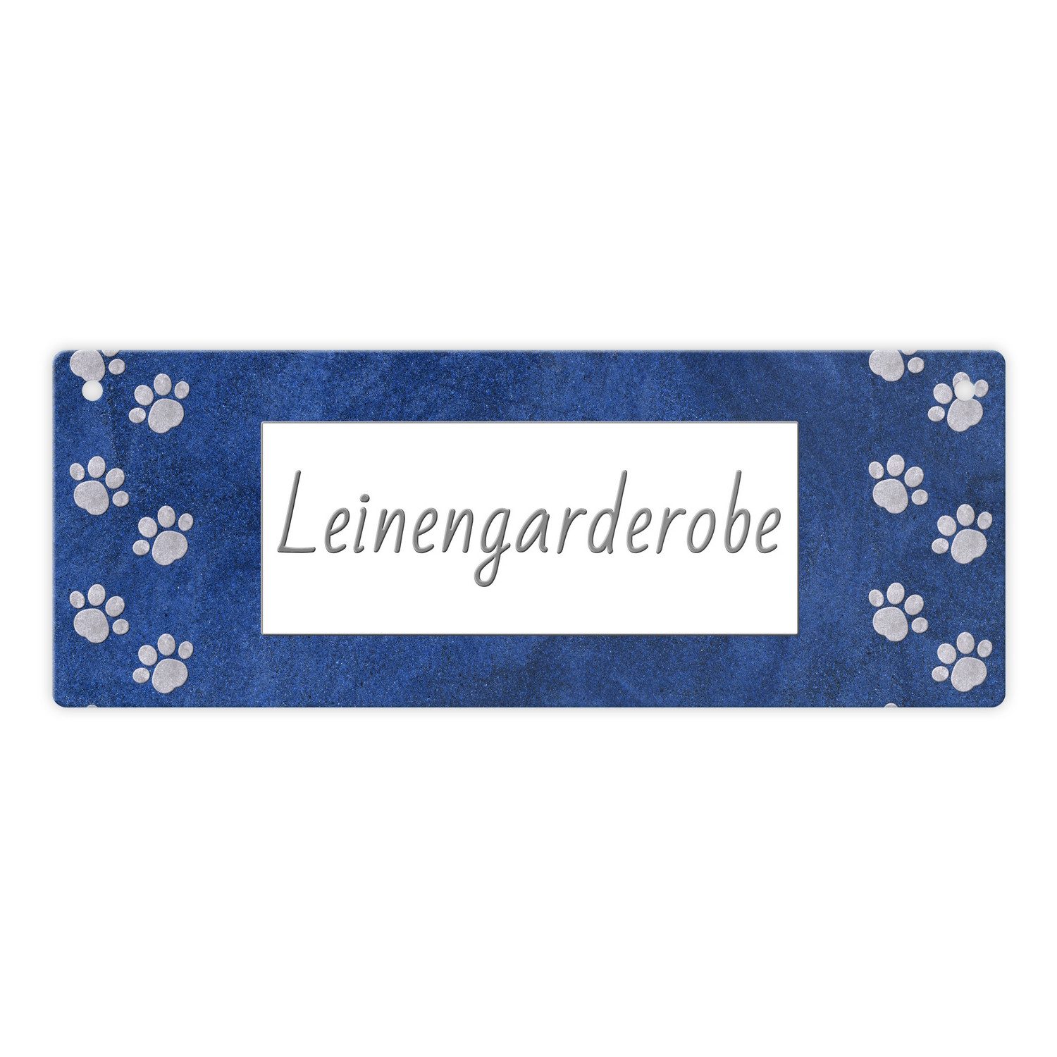 speecheese Metallschild Leinengarderobe Metallschild XL Besonders geeignet für Tierliebhaber