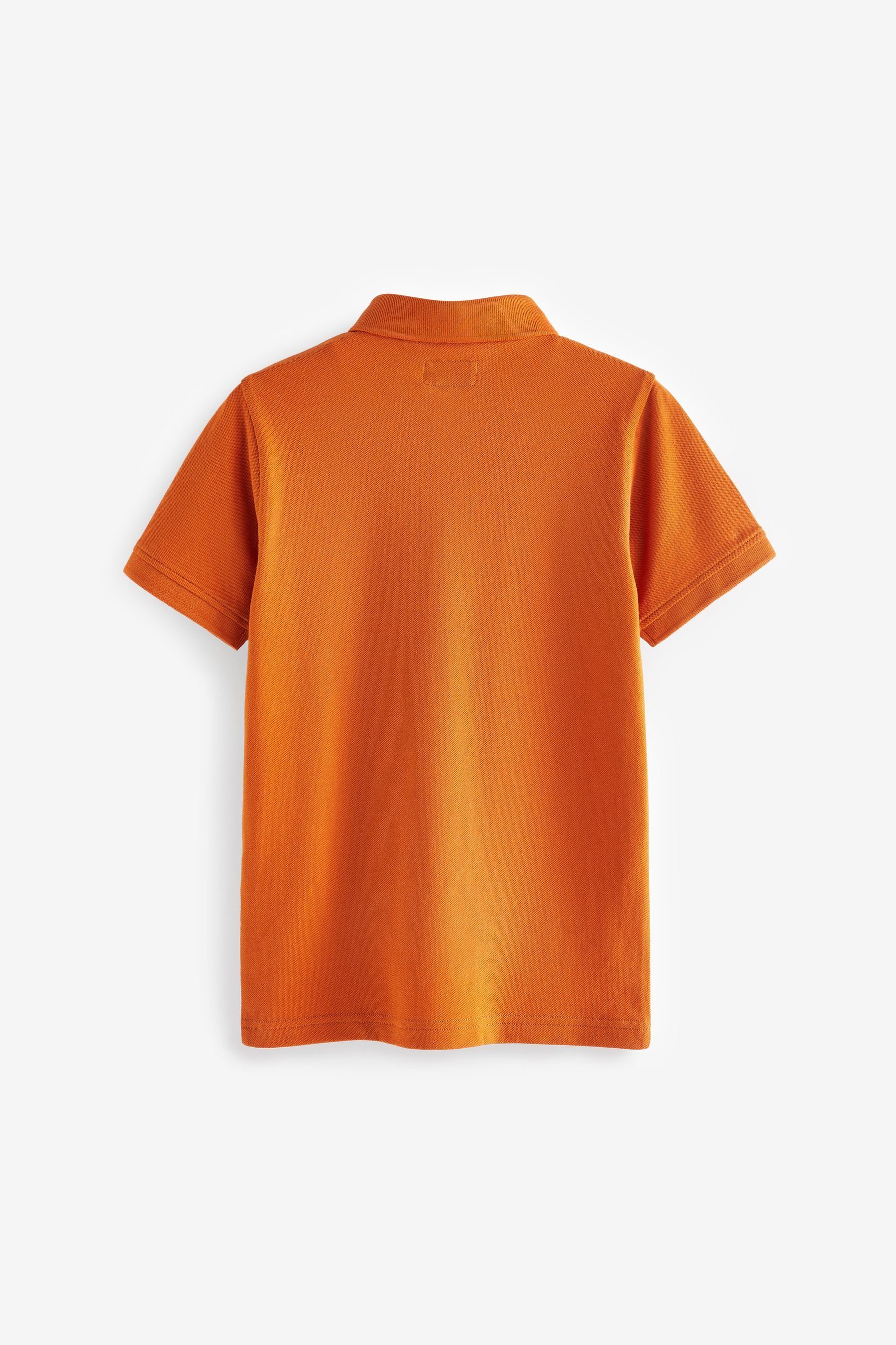 Next (1-tlg) Orange Burnt Kurzärmeliges Poloshirt Polo-Shirt