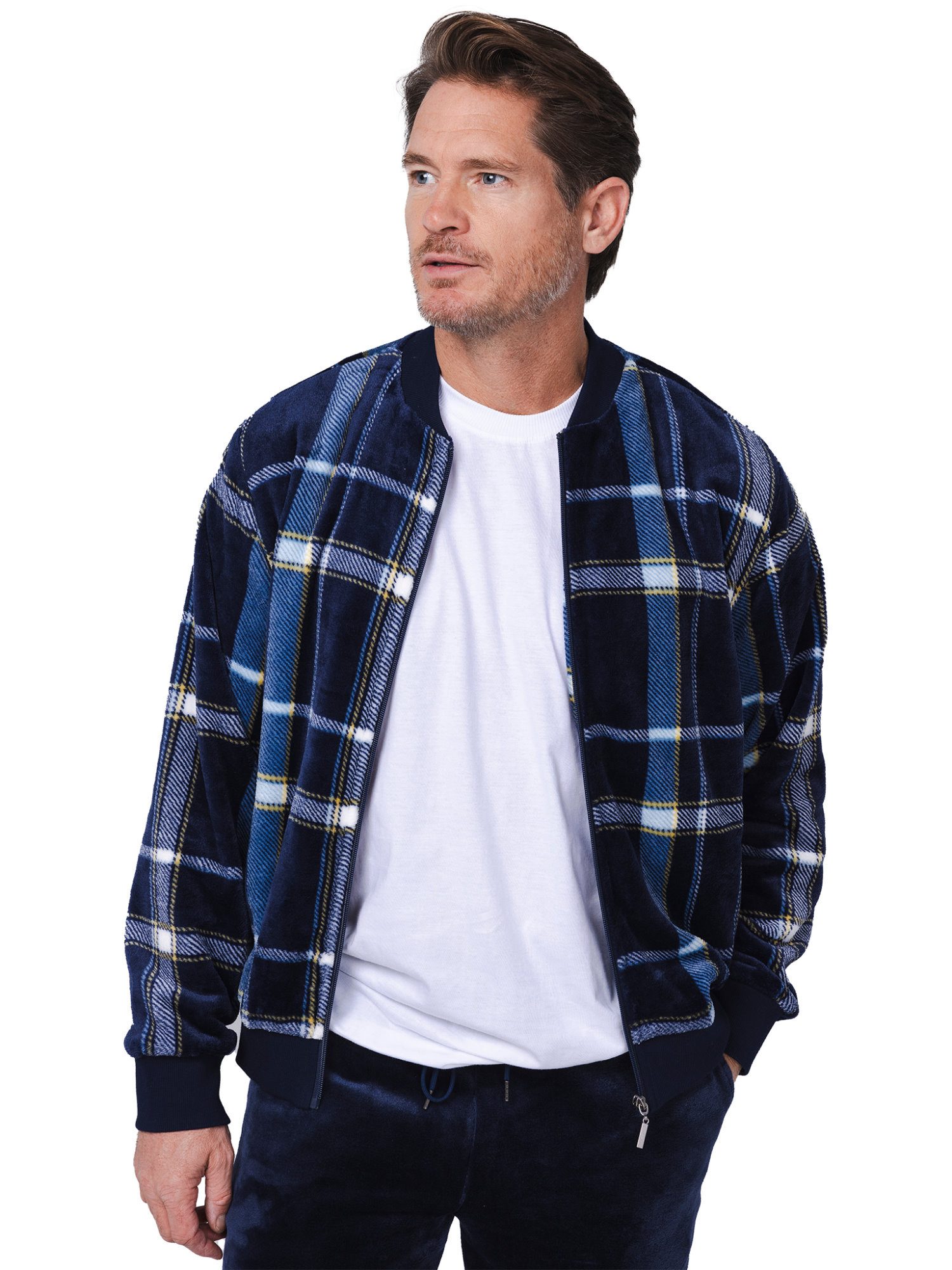 Pastunette Hausanzug Herren Fleece Anzug (2 tlg) Baumwolle