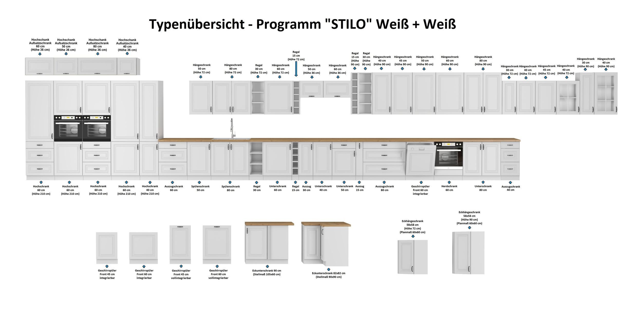 Küchen-Preisbombe Winkelküche STILO 170x285 cm Küche Küchenzeile Küchenbloc günstig online kaufen
