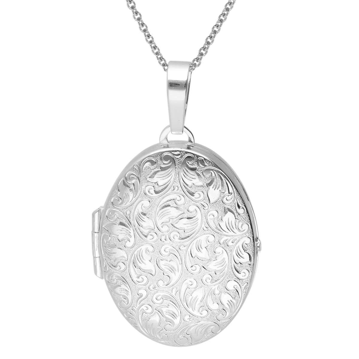 trendor Kette mit Anhänger 15536, für Damen mit Medaillon 925 Silber