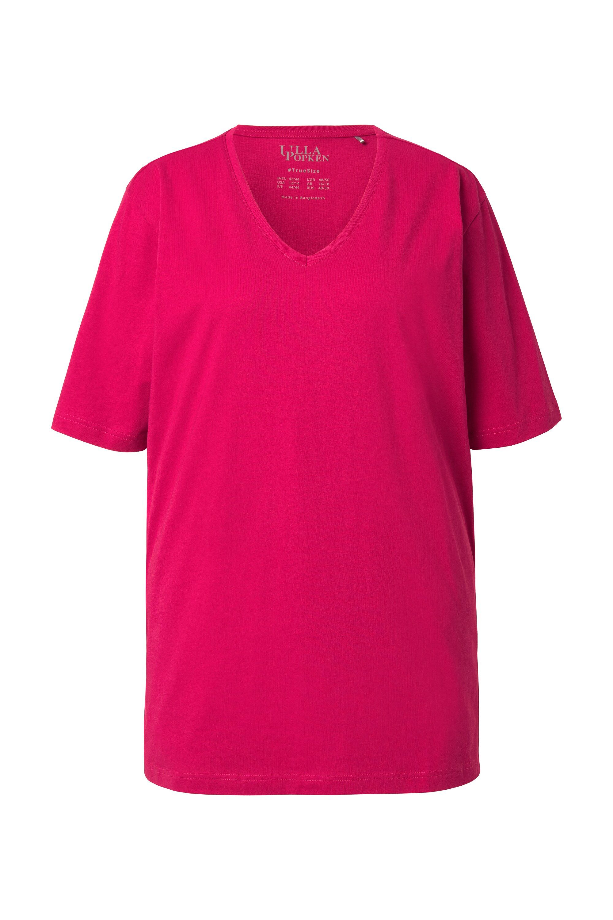 Ulla Popken T-Shirt T-Shirt V-Ausschnitt Relaxed günstig online kaufen