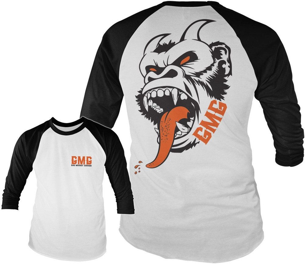 Gas Monkey Garage Longsleeve Deamon Monkey Baseball Long Sleeve Tee