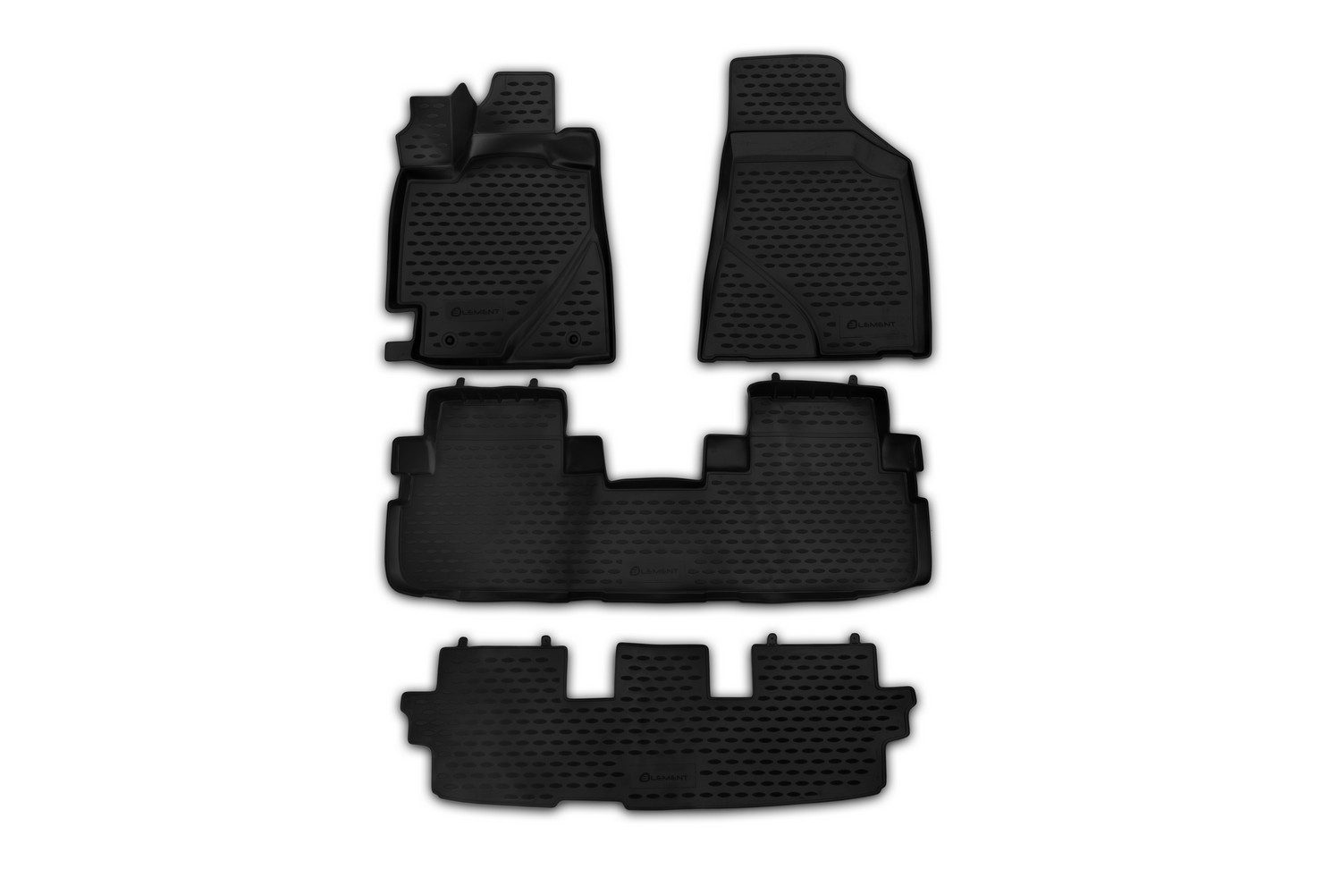 LEMENT Auto-Fußmatten passend für TOYOTA Highlander 2010-2014, für TOYOTA Highlander PkW, Passgenaue