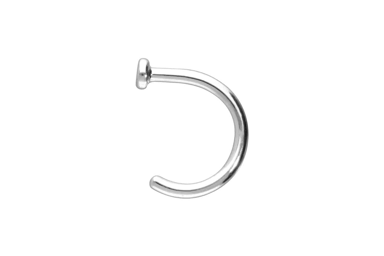 Nasenpiercing 14/18 Karat Gold Nasenring offen PLATTE