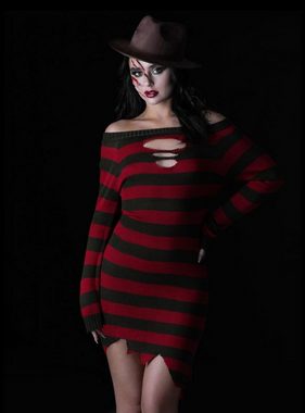 Smiffys Kostüm Freddy Krueger Kostümkleid für Frauen, Traumhaftes Kleid im Stil von Nightmare on Elm Street