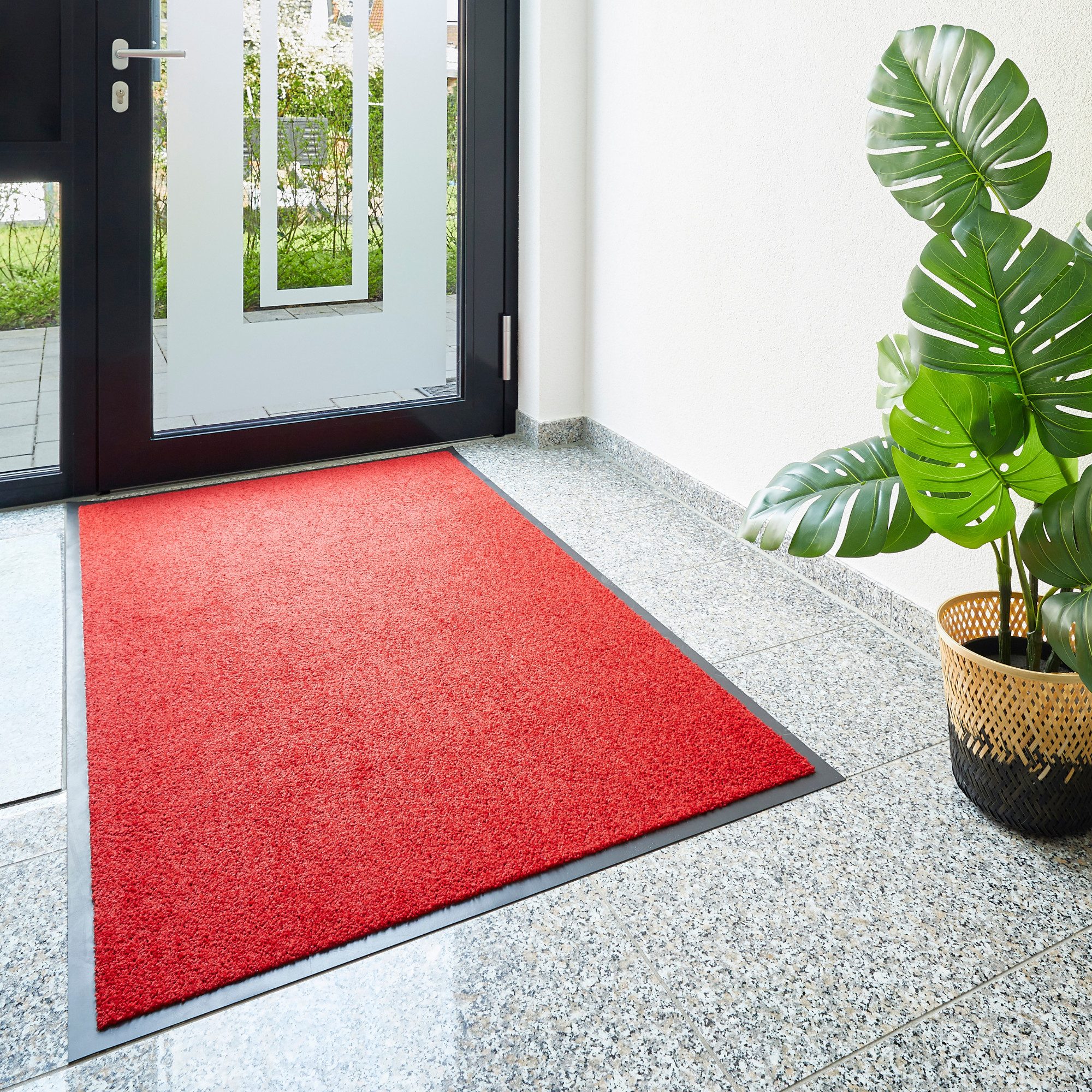 OTTO home Fußmatte Emil, Made in Netherlands, rechteckig, Höhe: 6 mm, Schmutzfangmatte, Uni Farben, rutschhemmend, waschbar (Handwäsche)