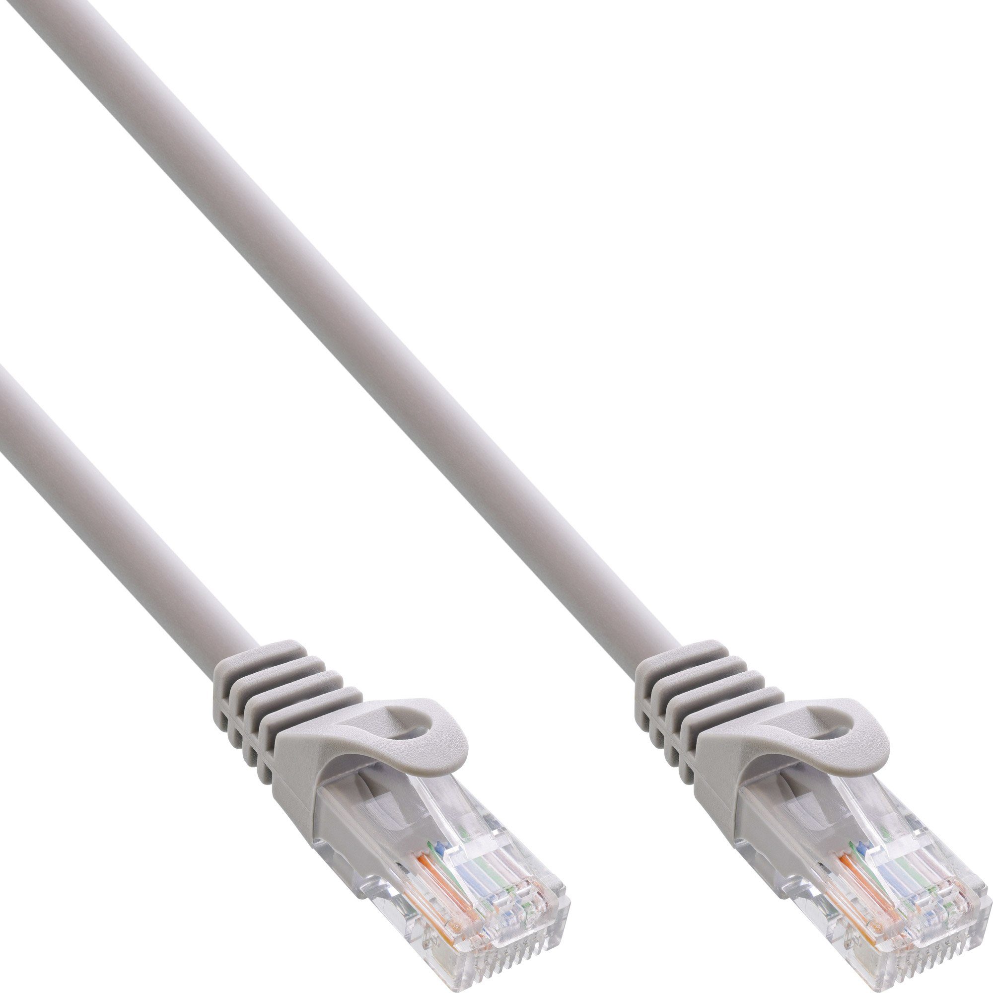 InLine® Patchkabel, U/UTP, Cat.5e, grau, 0,5m LAN-Kabel