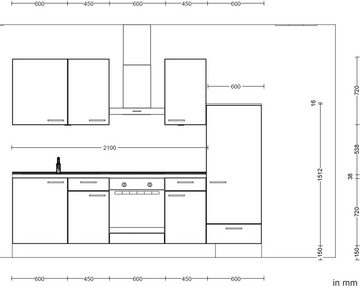 nobilia® Küchenzeile "Riva basic", vormontiert, Ausrichtung wählbar, Breite 270 cm, ohne E-Geräte