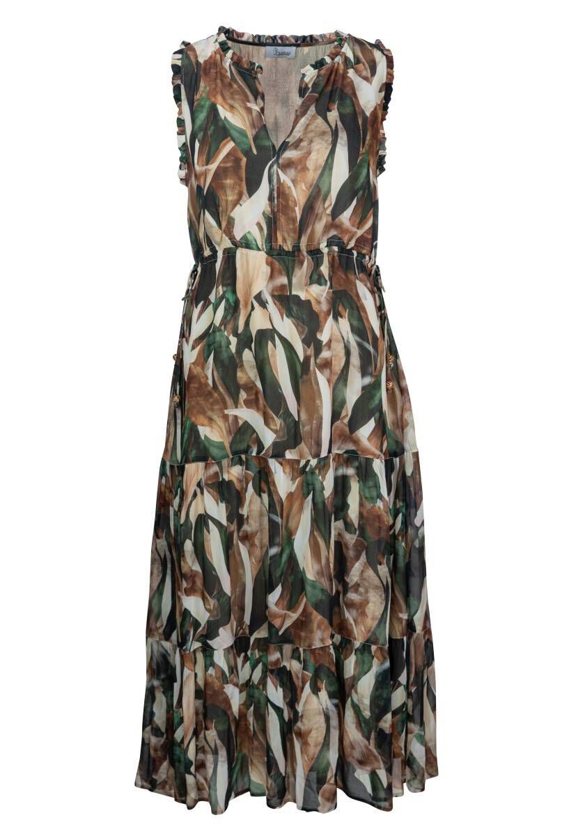 Princess goes Hollywood Sommerkleid Damen Sommerkleid NATURE LEAF SLEEVELESS DRESS (1-tlg)