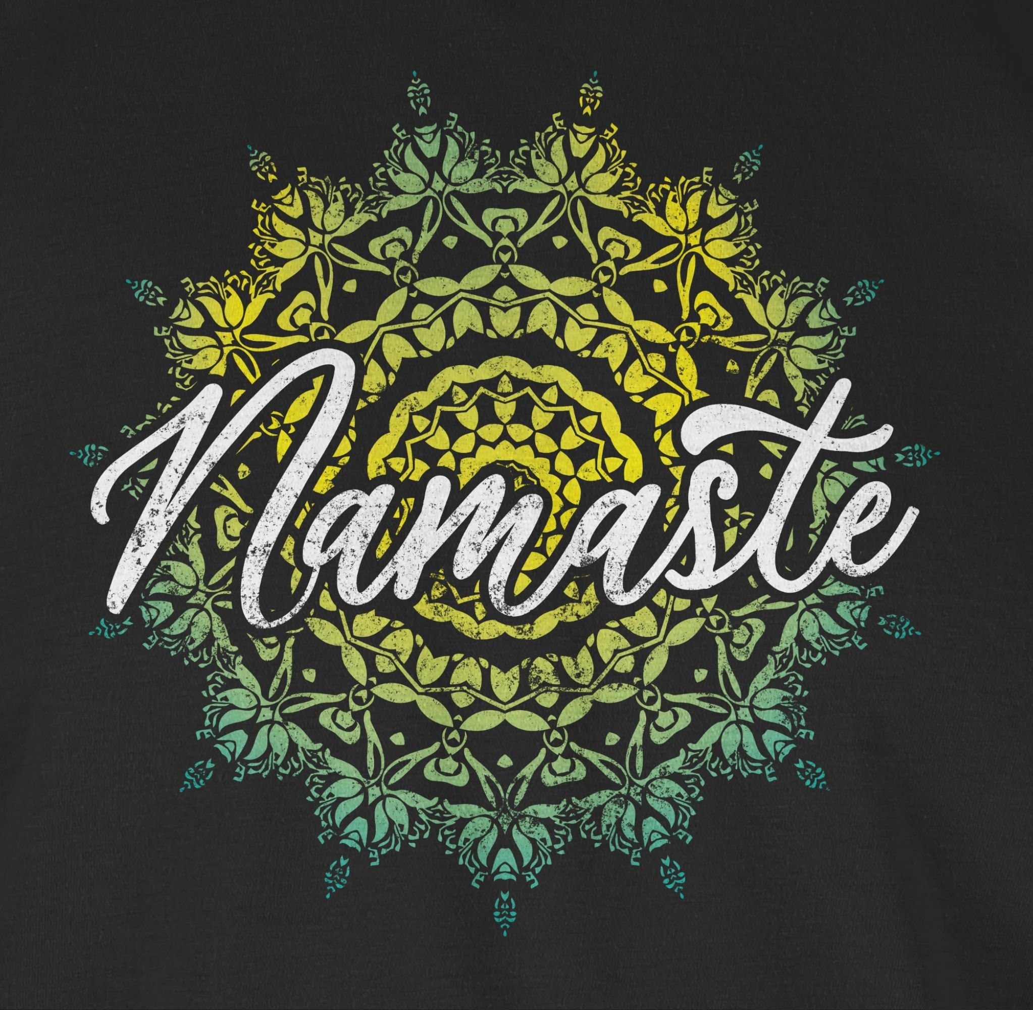 Vintage Namaste Geschenk und Yoga Schwarz Wellness Shirtracer T-Shirt 03