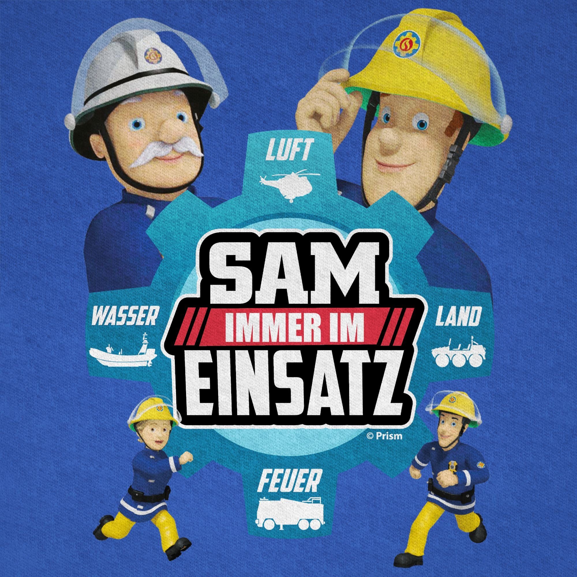 Shirtracer Sam Immer Feuerwehrmann 03 Einsatz im Sam Royalblau Jungen - T-Shirt