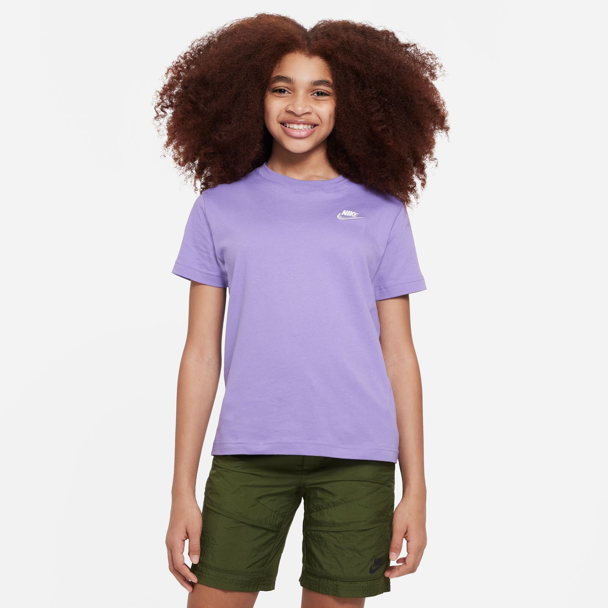 Flohmärkte KIDS' BIG T-Shirt Sportswear T-SHIRT Nike (GIRLS) lila