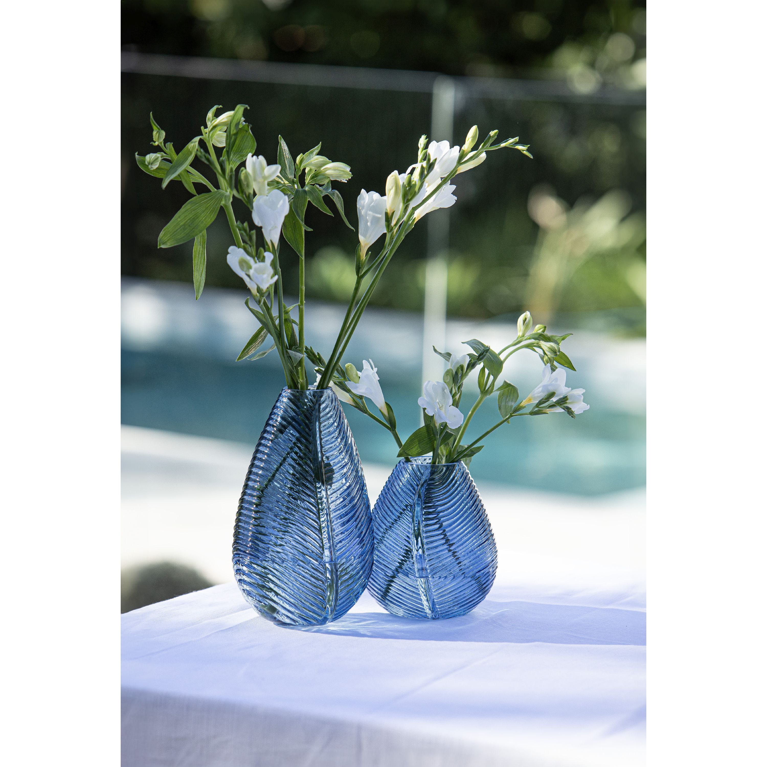 Ladelle Dekovase, mit Blattdesign,Dekoration, Modern, Glas, 21x19,5x22,5cm