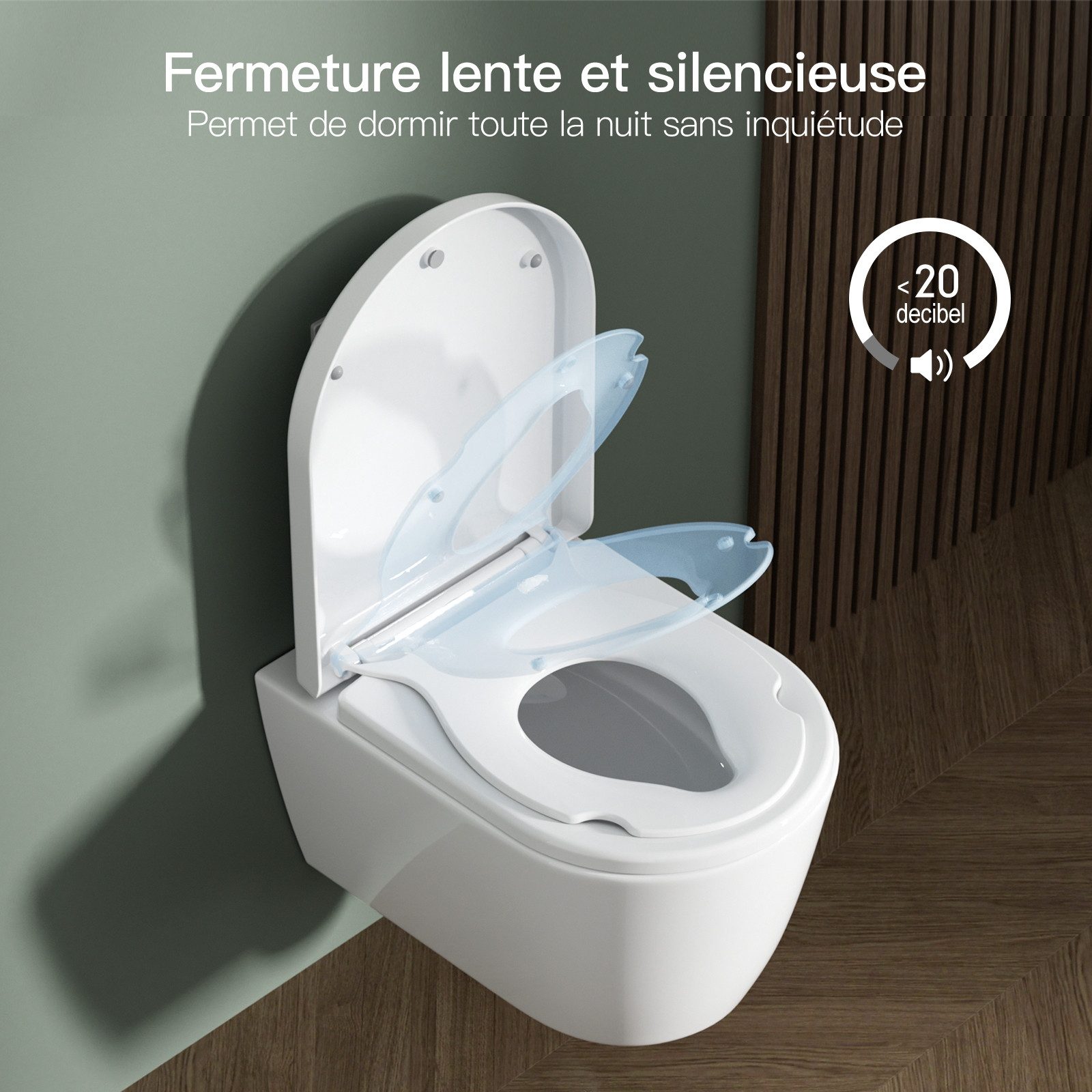 Rainsworth WC-Sitz Modelle fuer Kinder enthalten, mit Nano Glaze Material,Ein-Knopf-Schnellverschluss Toilettenschüssel – Bild 3 von 5