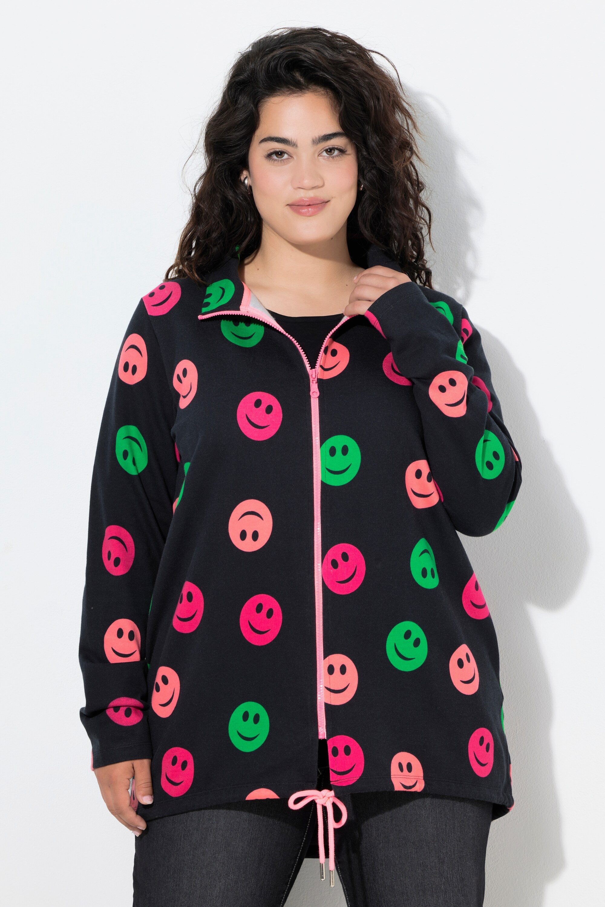 Angel of Style Sweatjacke Sweatjacke bequeme Passform bunte Smileys günstig online kaufen