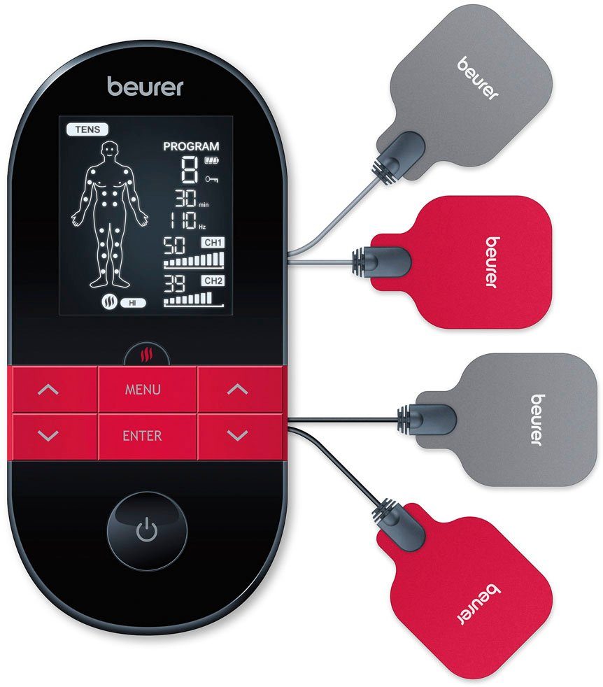 BEURER TENS-EMS-Gerät mm) 4 (45 45 59, mit selbstklebenden Gel-Elektroden EM x